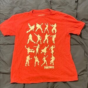 Fortnite Salmon Kids T-Shirt with Character Silhouettes